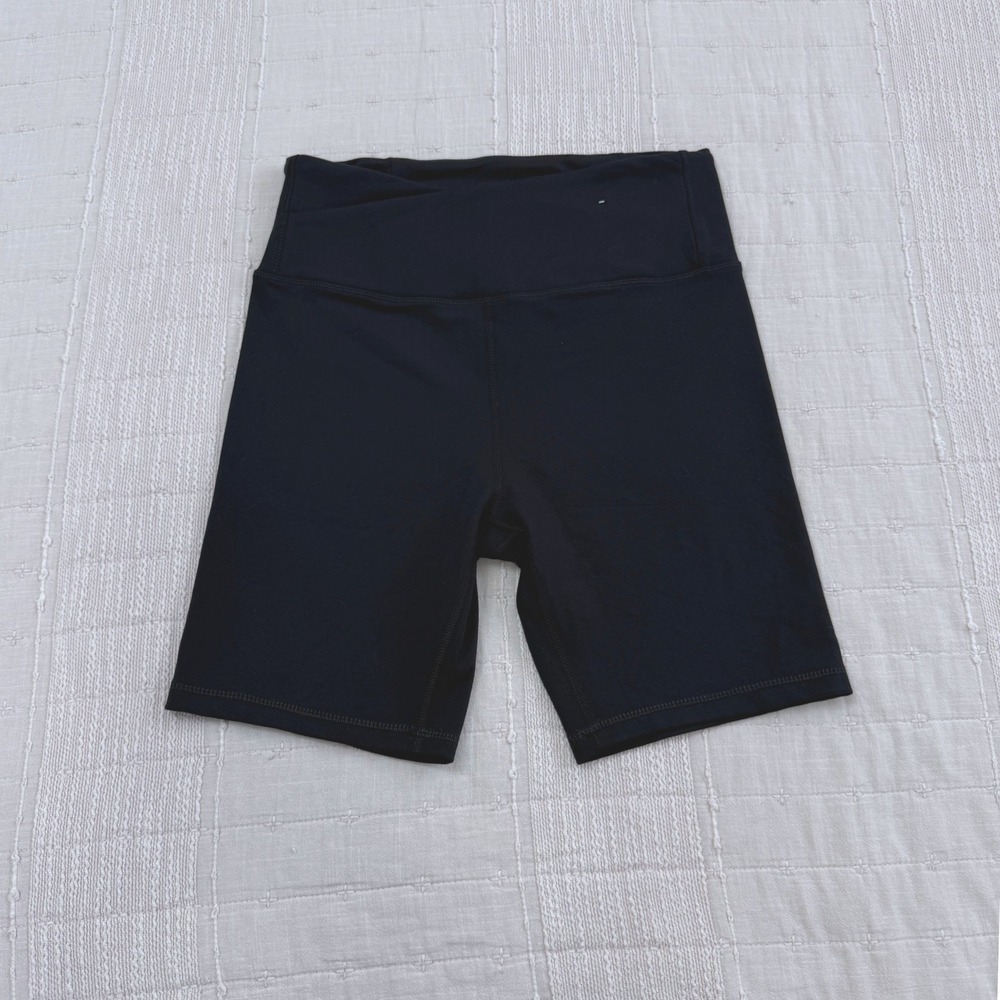 Outdoor Voices Biker Shorts Womens M Black High Rise Compression Activewear